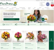 Blumenversand FloraPrima Angebot Webseite